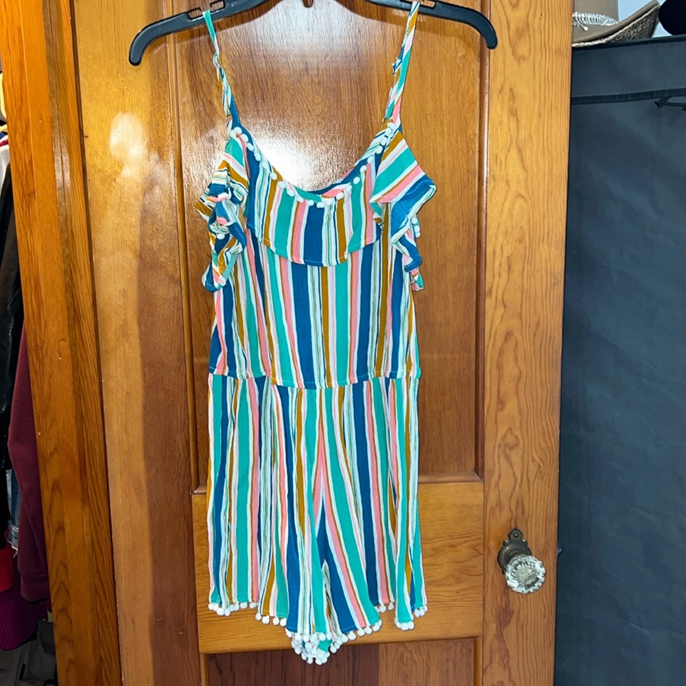 Arizona Jean Co striped romper size large